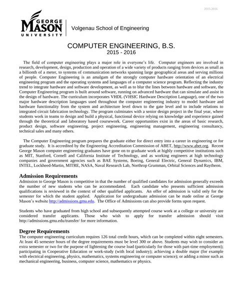 Computer Engineering, B.S. – Academic Advising .